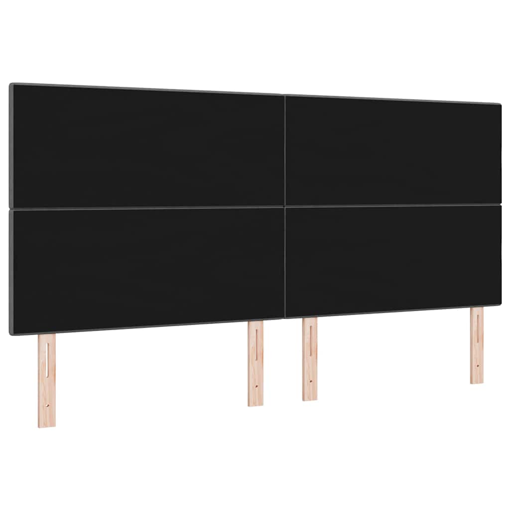 LED Headboard with LED Strip Lights Dark Grey 200 cm Fabric